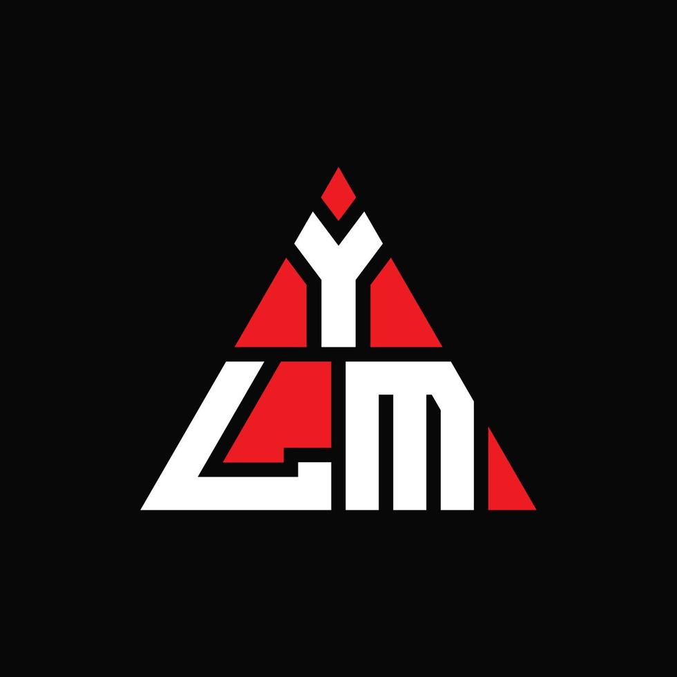 ylm-Dreieck-Buchstaben-Logo-Design mit Dreiecksform. YLM-Dreieck-Logo-Design-Monogramm. ylm-Dreieck-Vektor-Logo-Vorlage mit roter Farbe. ylm dreieckiges Logo einfaches, elegantes und luxuriöses Logo. vektor