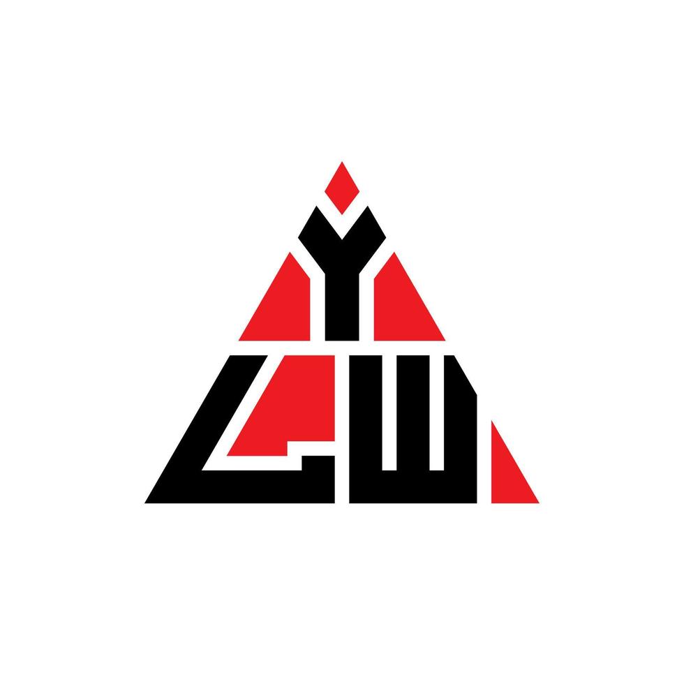 ylw Dreiecksbuchstaben-Logo-Design mit Dreiecksform. ylw-Dreieck-Logo-Design-Monogramm. ylw-Dreieck-Vektor-Logo-Vorlage mit roter Farbe. ylw dreieckiges Logo einfaches, elegantes und luxuriöses Logo. vektor