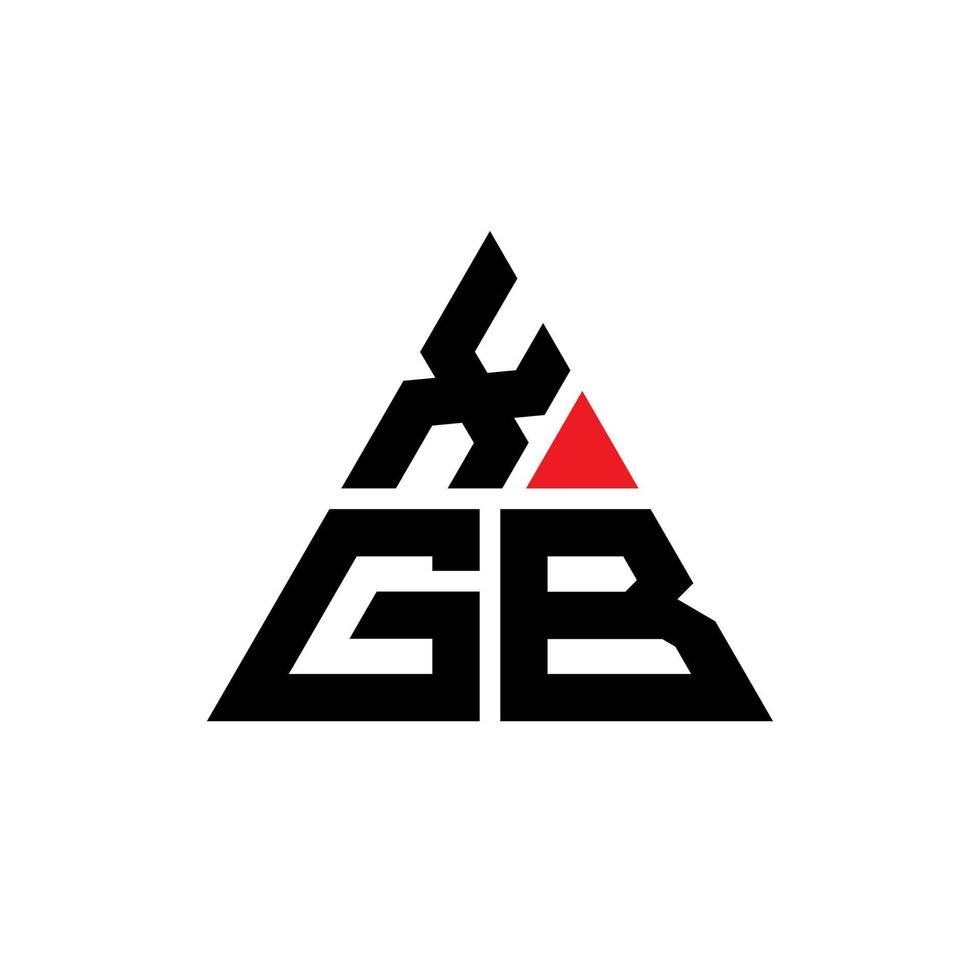 xgb-Dreieck-Buchstaben-Logo-Design mit Dreiecksform. Xgb-Dreieck-Logo-Design-Monogramm. Xgb-Dreieck-Vektor-Logo-Vorlage mit roter Farbe. xgb dreieckiges Logo einfaches, elegantes und luxuriöses Logo. vektor