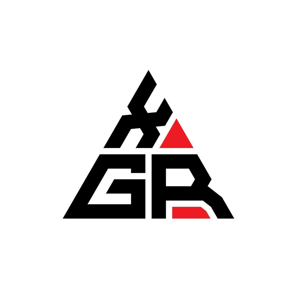 Xgr-Dreieck-Buchstaben-Logo-Design mit Dreiecksform. Xgr-Dreieck-Logo-Design-Monogramm. Xgr-Dreieck-Vektor-Logo-Vorlage mit roter Farbe. xgr dreieckiges Logo einfaches, elegantes und luxuriöses Logo. vektor