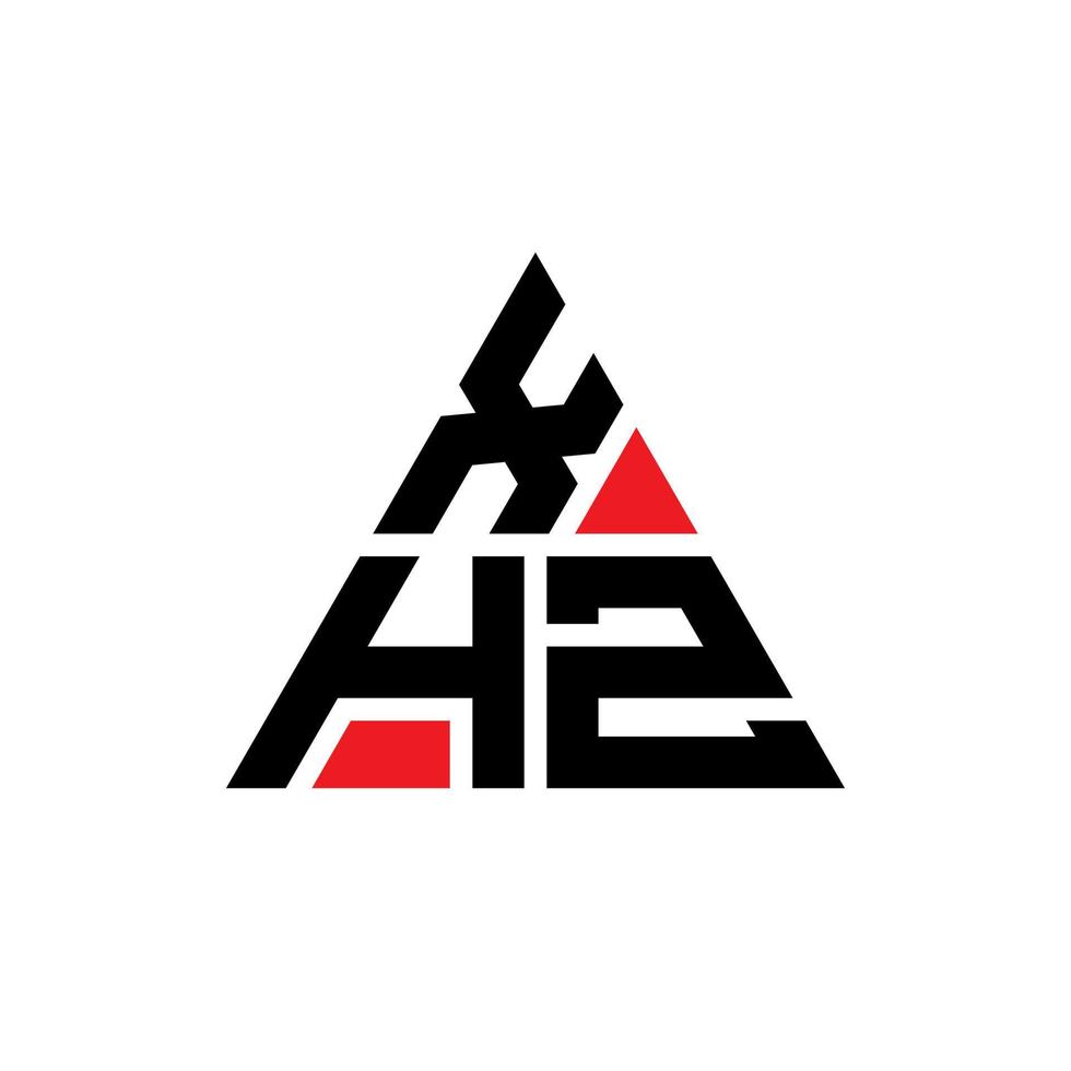 xhz-Dreieck-Buchstaben-Logo-Design mit Dreiecksform. Xhz-Dreieck-Logo-Design-Monogramm. Xhz-Dreieck-Vektor-Logo-Vorlage mit roter Farbe. xhz dreieckiges Logo einfaches, elegantes und luxuriöses Logo. vektor