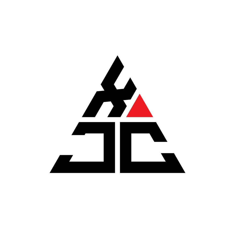 xjc Dreiecksbuchstaben-Logo-Design mit Dreiecksform. Xjc-Dreieck-Logo-Design-Monogramm. xjc-Dreieck-Vektor-Logo-Vorlage mit roter Farbe. xjc dreieckiges Logo einfaches, elegantes und luxuriöses Logo. vektor