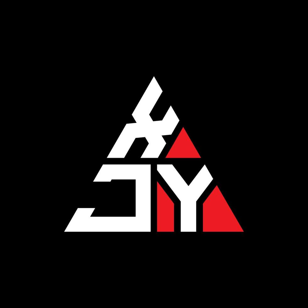 xjy Dreiecksbuchstaben-Logo-Design mit Dreiecksform. xjy-Dreieck-Logo-Design-Monogramm. xjy-Dreieck-Vektor-Logo-Vorlage mit roter Farbe. xjy dreieckiges Logo einfaches, elegantes und luxuriöses Logo. vektor