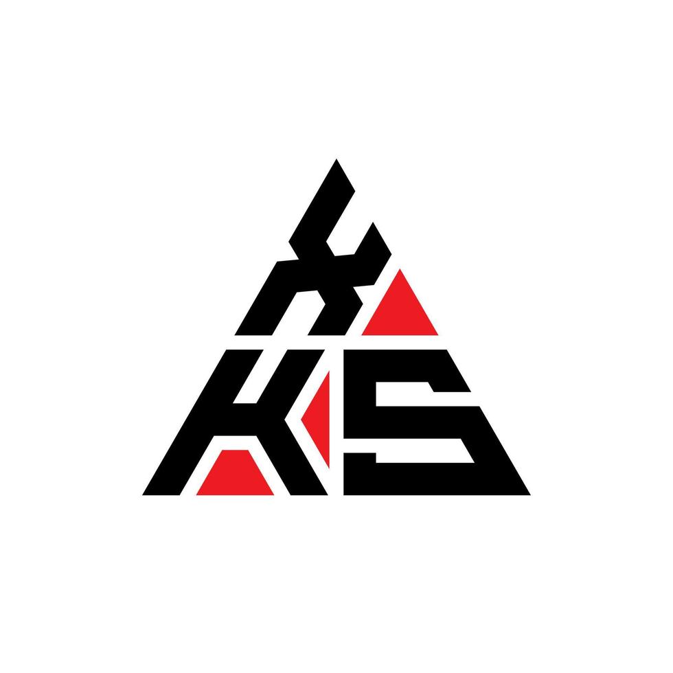 xks Dreiecksbuchstaben-Logo-Design mit Dreiecksform. Xks-Dreieck-Logo-Design-Monogramm. Xks-Dreieck-Vektor-Logo-Vorlage mit roter Farbe. xks dreieckiges Logo einfaches, elegantes und luxuriöses Logo. vektor