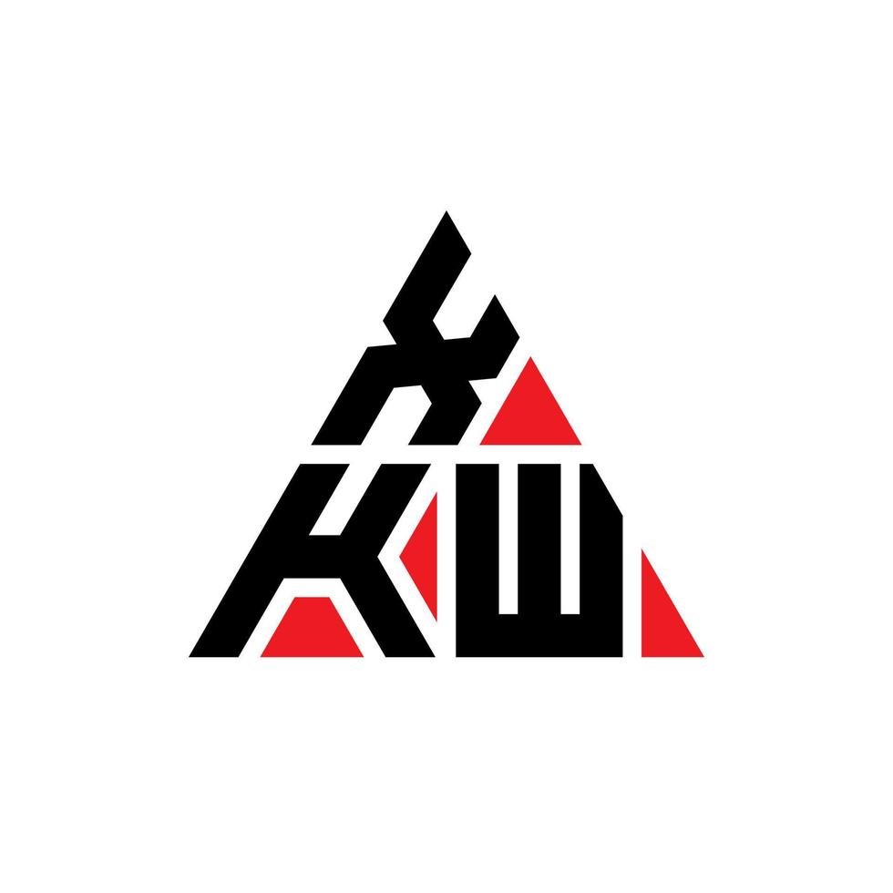 xkw-Dreieck-Buchstaben-Logo-Design mit Dreiecksform. XKW-Dreieck-Logo-Design-Monogramm. xkw-Dreieck-Vektor-Logo-Vorlage mit roter Farbe. xkw dreieckiges Logo einfaches, elegantes und luxuriöses Logo. vektor