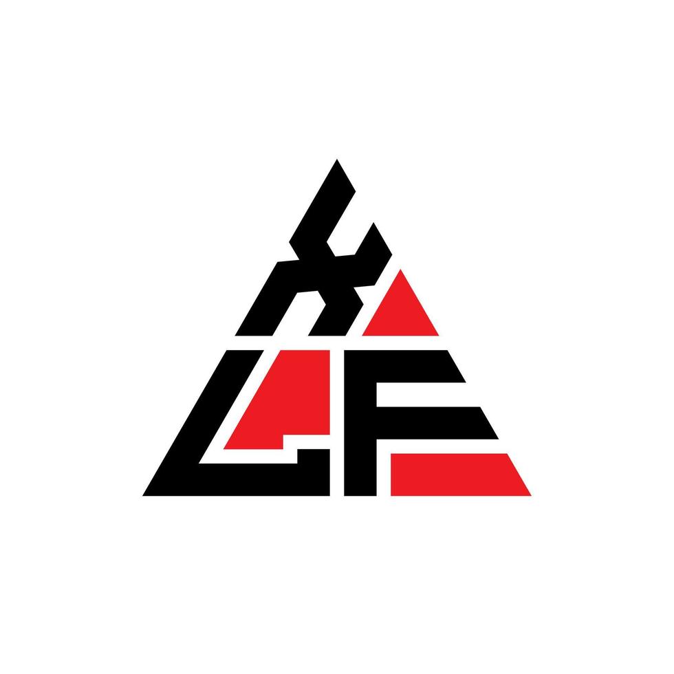 xlf triangel bokstavslogotypdesign med triangelform. xlf triangel logotyp design monogram. xlf triangel vektor logotyp mall med röd färg. xlf triangulär logotyp enkel, elegant och lyxig logotyp.