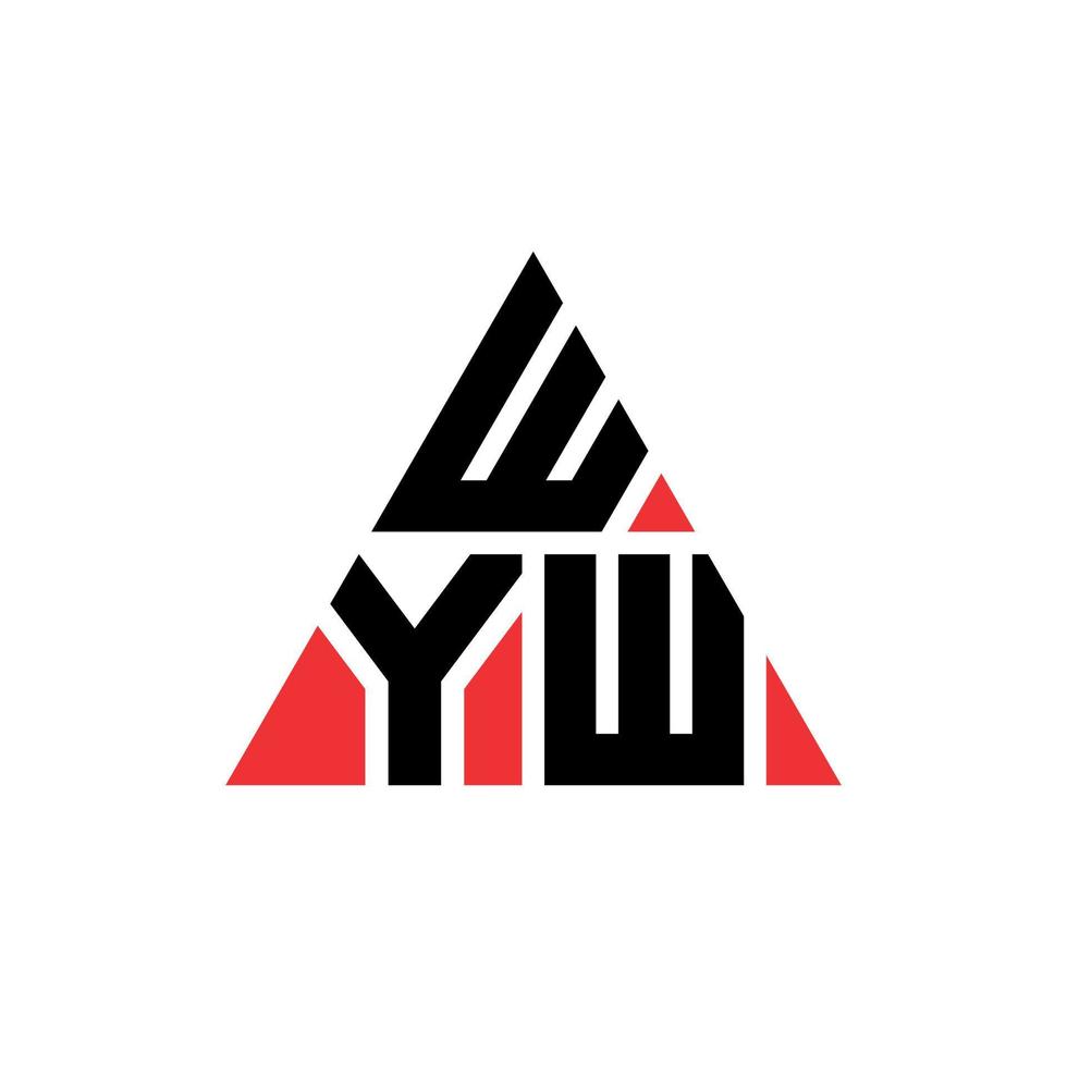 wyw triangel bokstavslogotypdesign med triangelform. wyw triangel logotyp design monogram. wyw triangel vektor logotyp mall med röd färg. wyw triangulär logotyp enkel, elegant och lyxig logotyp.