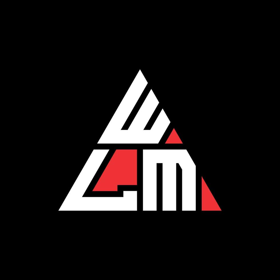 wlm-Dreieck-Buchstaben-Logo-Design mit Dreiecksform. Wlm-Dreieck-Logo-Design-Monogramm. wlm-Dreieck-Vektor-Logo-Vorlage mit roter Farbe. wlm dreieckiges Logo einfaches, elegantes und luxuriöses Logo. vektor