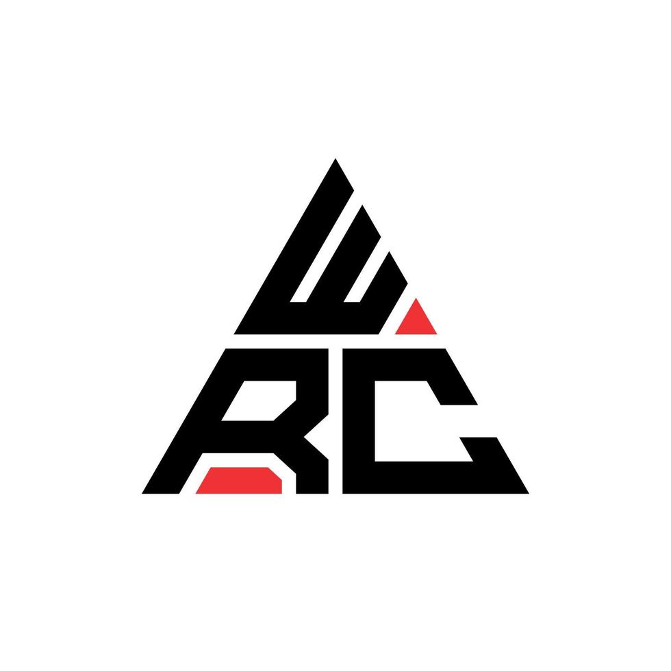 WRC-Dreieck-Buchstaben-Logo-Design mit Dreiecksform. WRC-Dreieck-Logo-Design-Monogramm. WRC-Dreieck-Vektor-Logo-Vorlage mit roter Farbe. wrc dreieckiges logo einfaches, elegantes und luxuriöses logo. vektor