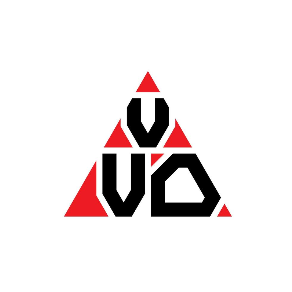 vvo-Dreieck-Buchstaben-Logo-Design mit Dreiecksform. vvo-Dreieck-Logo-Design-Monogramm. vvo-Dreieck-Vektor-Logo-Vorlage mit roter Farbe. vvo dreieckiges Logo einfaches, elegantes und luxuriöses Logo. vektor