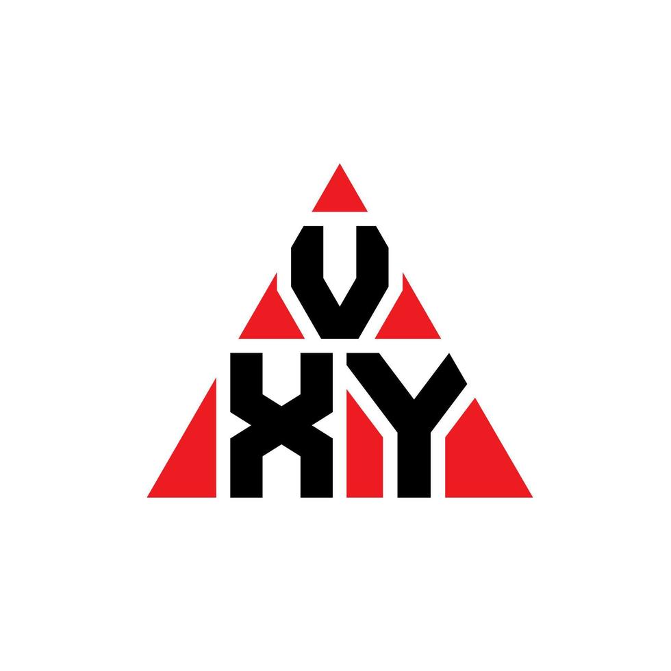 vxy triangel bokstavslogotypdesign med triangelform. vxy triangel logotyp design monogram. vxy triangel vektor logotyp mall med röd färg. vxy triangulär logotyp enkel, elegant och lyxig logotyp.