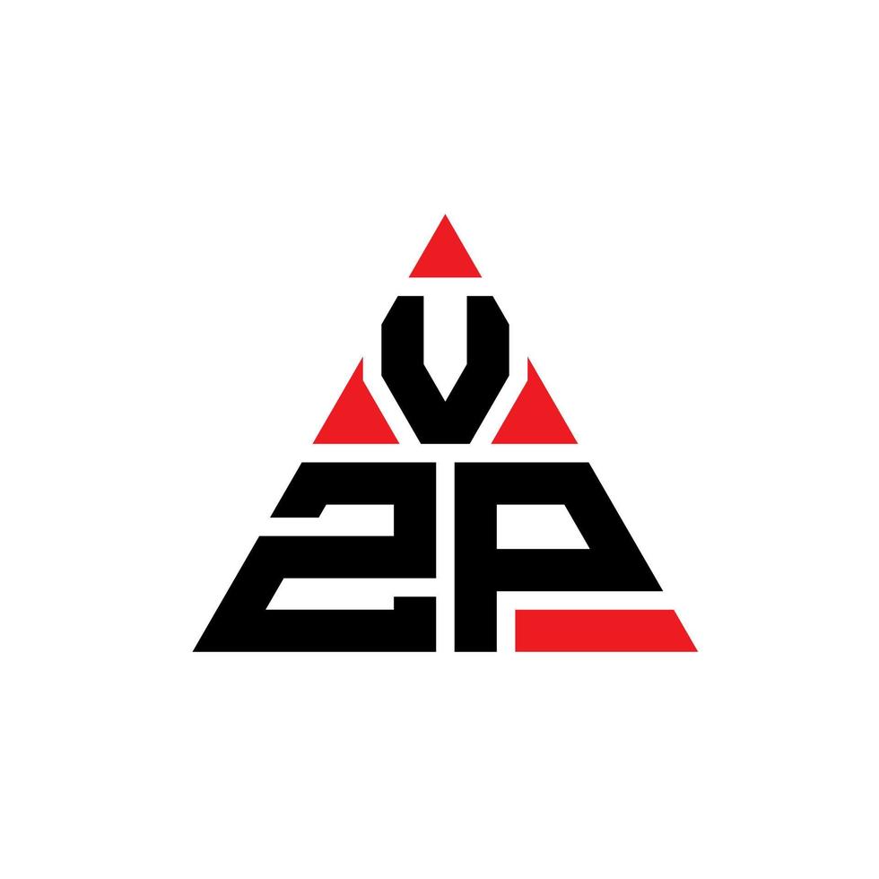 vzp triangel bokstavslogotypdesign med triangelform. vzp triangel logotyp design monogram. vzp triangel vektor logotyp mall med röd färg. vzp triangulär logotyp enkel, elegant och lyxig logotyp.
