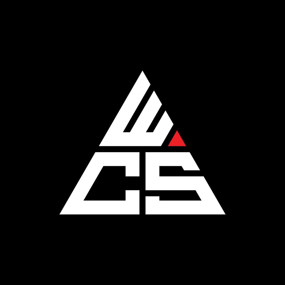 wcs Dreiecksbuchstaben-Logo-Design mit Dreiecksform. WC-Dreieck-Logo-Design-Monogramm. WCS-Dreieck-Vektor-Logo-Vorlage mit roter Farbe. wcs dreieckiges logo einfaches, elegantes und luxuriöses logo. Toiletten vektor