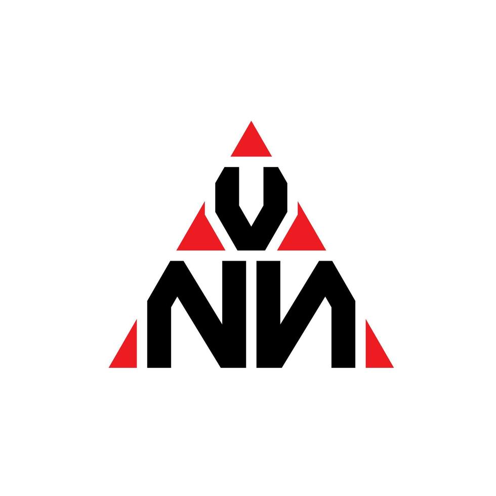 vnn Dreiecksbuchstaben-Logo-Design mit Dreiecksform. VNN-Dreieck-Logo-Design-Monogramm. VNN-Dreieck-Vektor-Logo-Vorlage mit roter Farbe. vnn dreieckiges Logo einfaches, elegantes und luxuriöses Logo. vektor