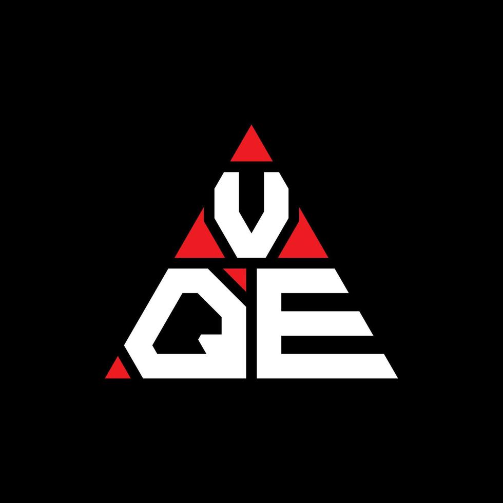 vqe Dreiecksbuchstaben-Logo-Design mit Dreiecksform. vqe-Dreieck-Logo-Design-Monogramm. vqe-Dreieck-Vektor-Logo-Vorlage mit roter Farbe. vqe dreieckiges Logo einfaches, elegantes und luxuriöses Logo. vektor