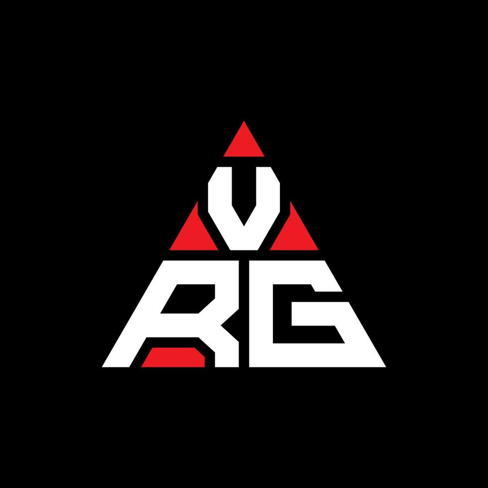 vrg-Dreieck-Buchstaben-Logo-Design mit Dreiecksform. VRG-Dreieck-Logo-Design-Monogramm. vrg-Dreieck-Vektor-Logo-Vorlage mit roter Farbe. vrg dreieckiges Logo einfaches, elegantes und luxuriöses Logo. vektor