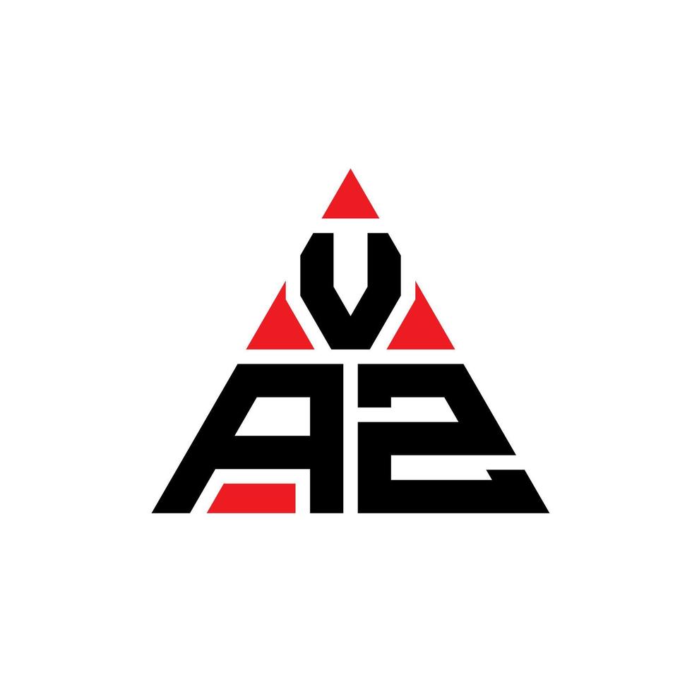 Vaz-Dreieck-Buchstaben-Logo-Design mit Dreiecksform. Vaz-Dreieck-Logo-Design-Monogramm. Vaz-Dreieck-Vektor-Logo-Vorlage mit roter Farbe. vaz dreieckiges Logo einfaches, elegantes und luxuriöses Logo. vektor