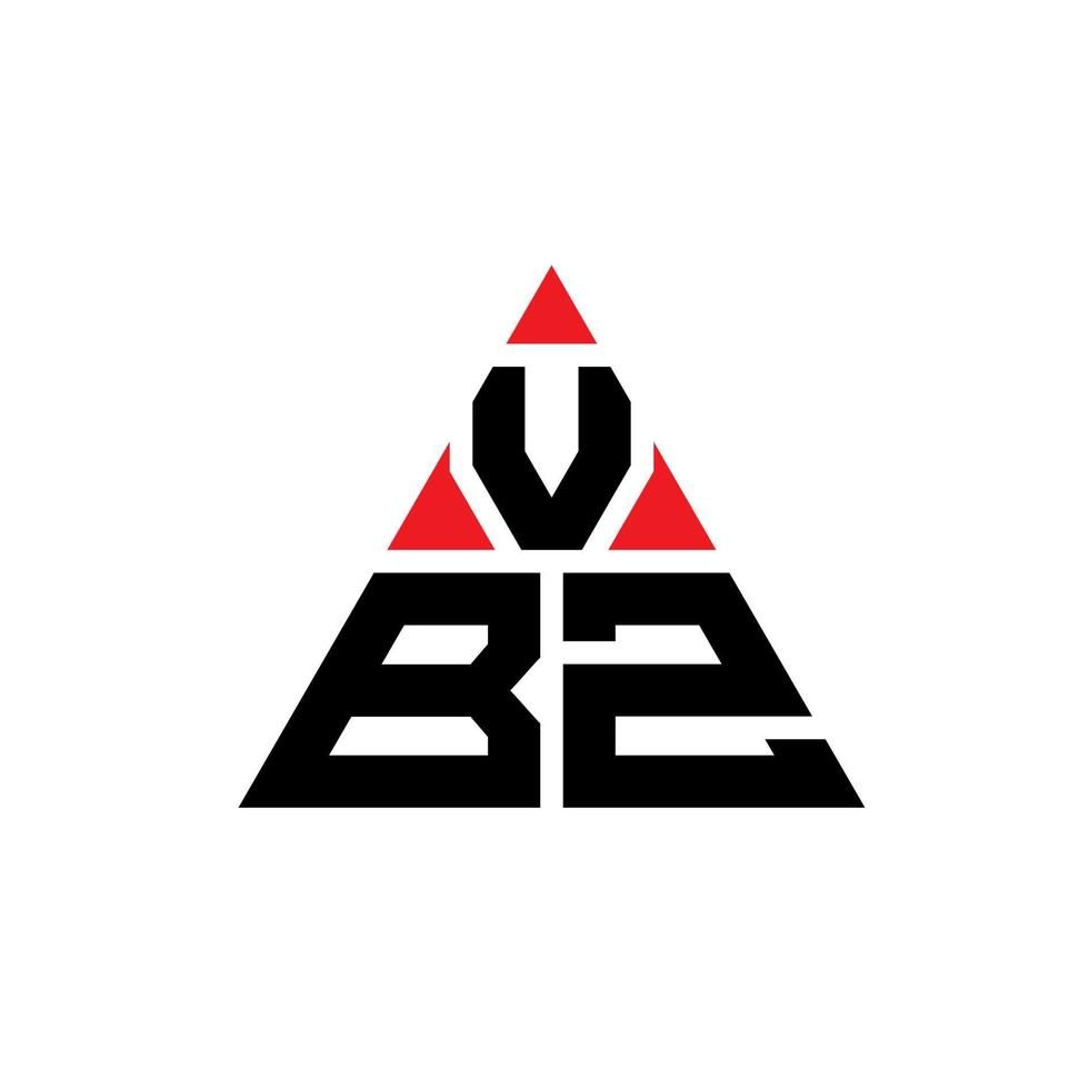 vbz-Dreieck-Buchstaben-Logo-Design mit Dreiecksform. vbz-Dreieck-Logo-Design-Monogramm. vbz-Dreieck-Vektor-Logo-Vorlage mit roter Farbe. vbz dreieckiges Logo einfaches, elegantes und luxuriöses Logo. vektor