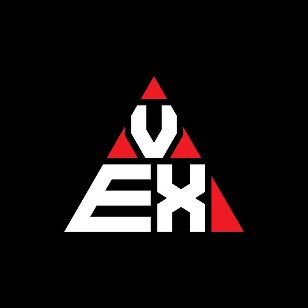 vex triangel bokstavslogotypdesign med triangelform. vex triangel logotyp design monogram. vex triangel vektor logotyp mall med röd färg. vex triangulär logotyp enkel, elegant och lyxig logotyp.