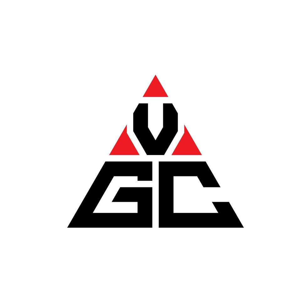 vgc-Dreieck-Buchstaben-Logo-Design mit Dreiecksform. VGC-Dreieck-Logo-Design-Monogramm. VGC-Dreieck-Vektor-Logo-Vorlage mit roter Farbe. vgc dreieckiges Logo einfaches, elegantes und luxuriöses Logo. vektor