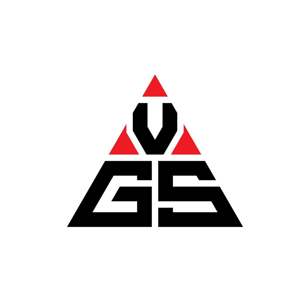 Vgs-Dreieck-Buchstaben-Logo-Design mit Dreiecksform. Vgs-Dreieck-Logo-Design-Monogramm. Vgs-Dreieck-Vektor-Logo-Vorlage mit roter Farbe. vgs dreieckiges logo einfaches, elegantes und luxuriöses logo. vektor