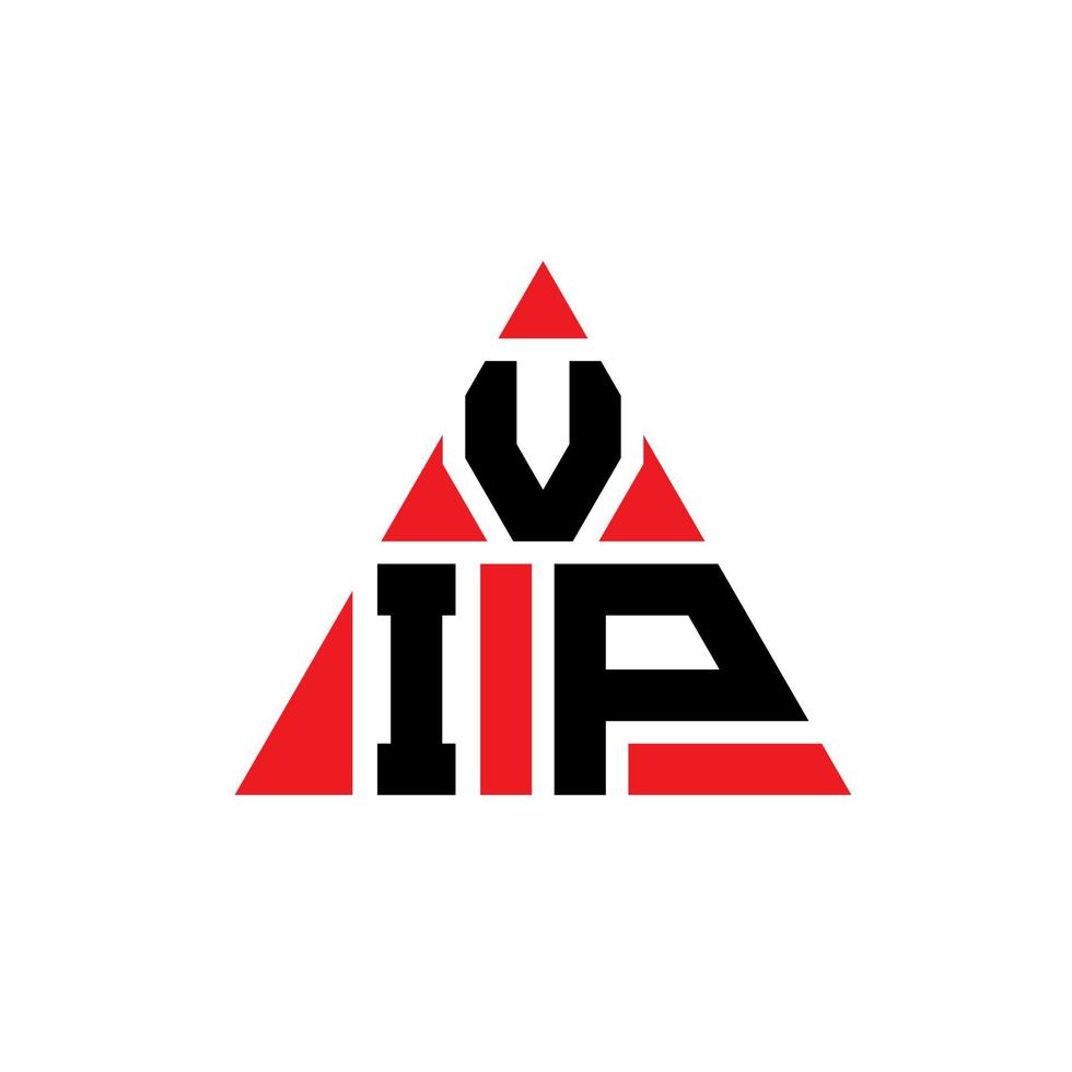VIP-Dreieck-Buchstaben-Logo-Design mit Dreiecksform. VIP-Dreieck-Logo-Design-Monogramm. VIP-Dreieck-Vektor-Logo-Vorlage mit roter Farbe. vip dreieckiges logo einfaches, elegantes und luxuriöses logo. vektor