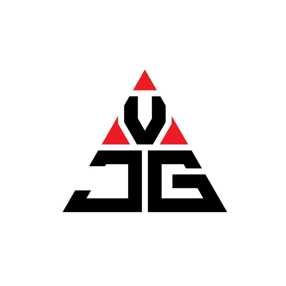 vjg Dreiecksbuchstaben-Logo-Design mit Dreiecksform. Vjg-Dreieck-Logo-Design-Monogramm. Vjg-Dreieck-Vektor-Logo-Vorlage mit roter Farbe. vjg dreieckiges Logo einfaches, elegantes und luxuriöses Logo. vektor