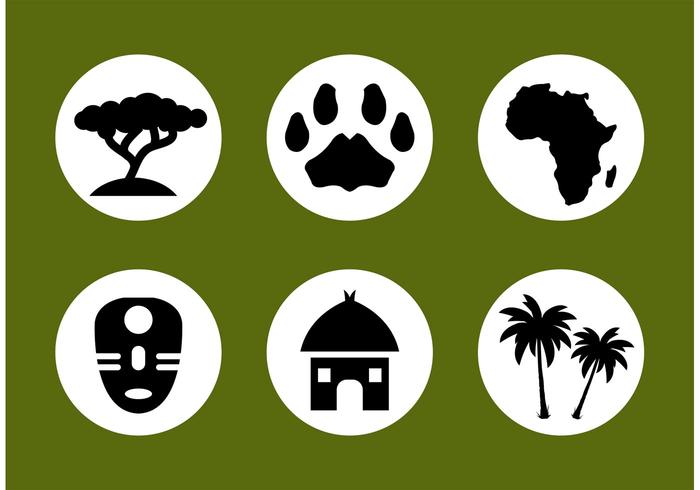 Afrikanischen Vector Icon Set