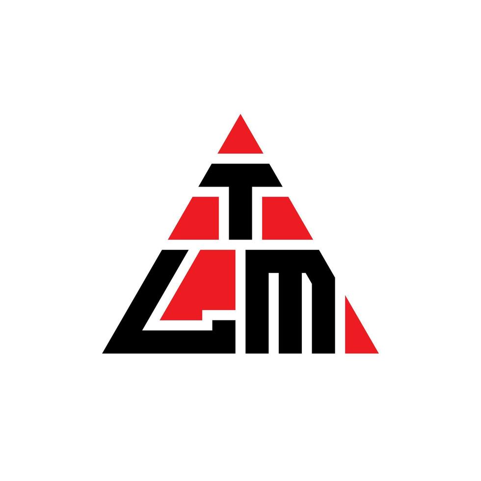 tlm triangel bokstavslogotypdesign med triangelform. tlm triangel logotyp design monogram. tlm triangel vektor logotyp mall med röd färg. tlm triangulär logotyp enkel, elegant och lyxig logotyp.