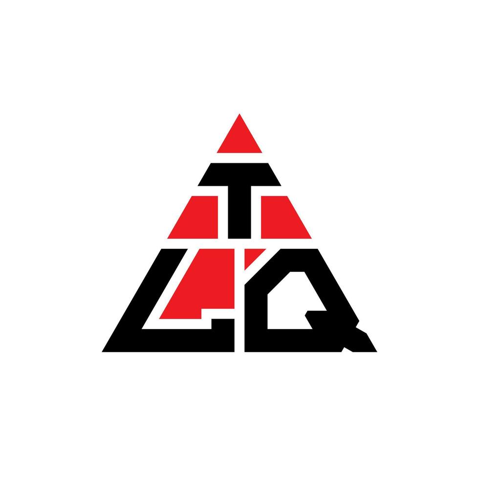 tlq triangel bokstavslogotypdesign med triangelform. tlq triangel logotyp design monogram. tlq triangel vektor logotyp mall med röd färg. tlq triangulär logotyp enkel, elegant och lyxig logotyp.