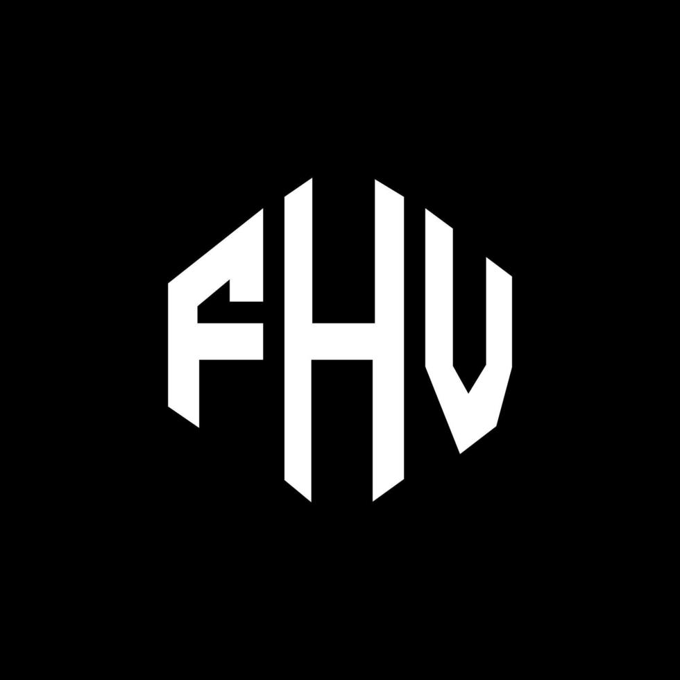 fhv-Brief-Logo-Design mit Polygonform. fhv Polygon- und Würfelform-Logo-Design. fhv Sechseck-Vektor-Logo-Vorlage in weißen und schwarzen Farben. fhv monogramm, geschäfts- und immobilienlogo. vektor