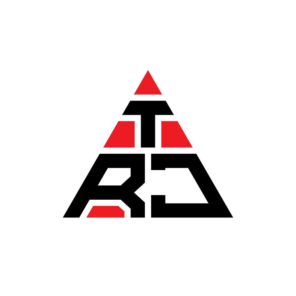 trj Dreiecksbuchstaben-Logo-Design mit Dreiecksform. TRJ-Dreieck-Logo-Design-Monogramm. trj-Dreieck-Vektor-Logo-Vorlage mit roter Farbe. trj dreieckiges logo einfaches, elegantes und luxuriöses logo. vektor
