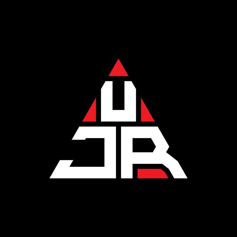 ujr-Dreieck-Buchstaben-Logo-Design mit Dreiecksform. Ujr-Dreieck-Logo-Design-Monogramm. ujr-Dreieck-Vektor-Logo-Vorlage mit roter Farbe. ujr dreieckiges Logo einfaches, elegantes und luxuriöses Logo. vektor