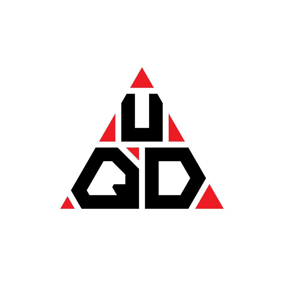 uqd-Dreieck-Buchstaben-Logo-Design mit Dreiecksform. uqd-Dreieck-Logo-Design-Monogramm. uqd-Dreieck-Vektor-Logo-Vorlage mit roter Farbe. uqd dreieckiges Logo einfaches, elegantes und luxuriöses Logo. vektor