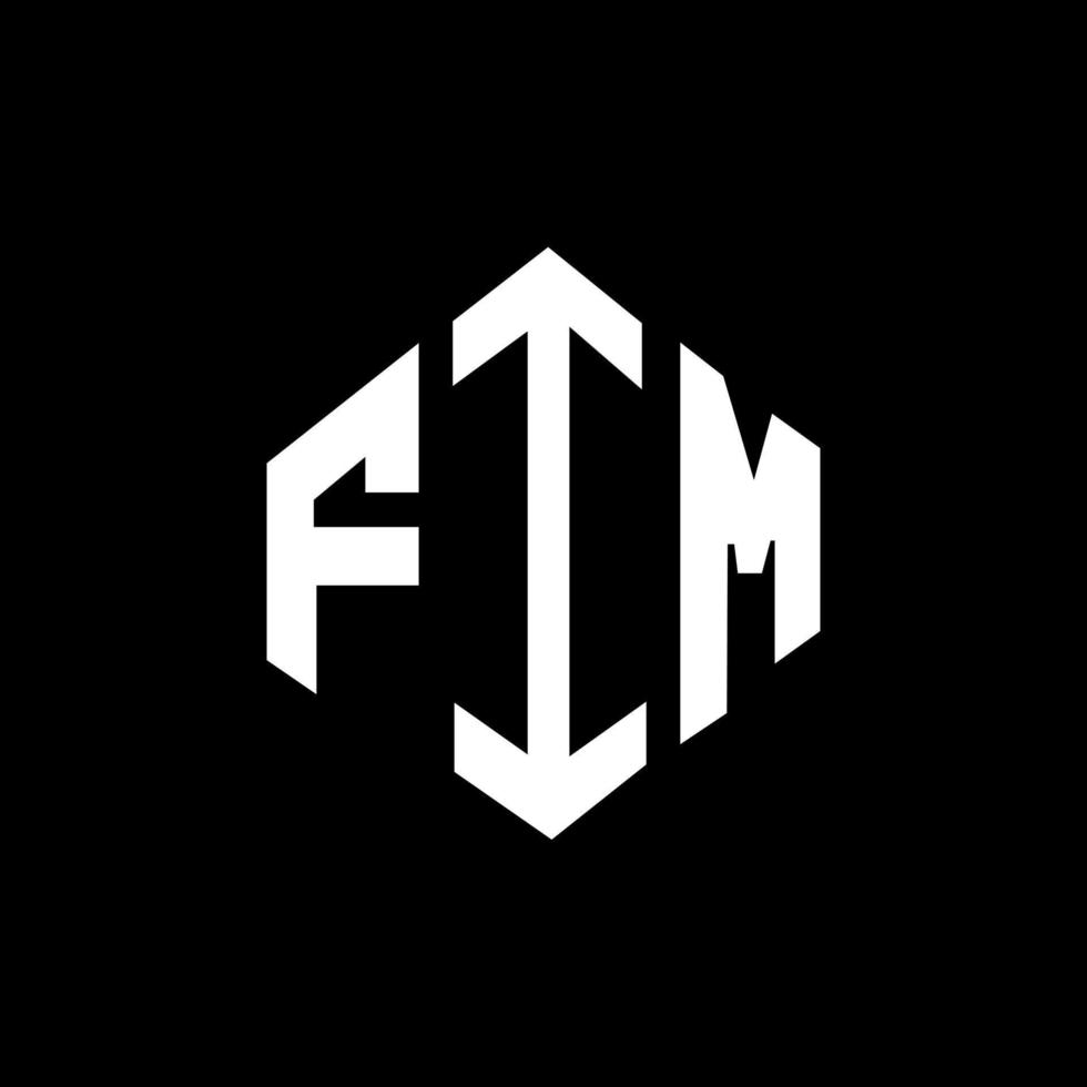 fim bokstavslogotyp med polygonform. fim polygon och kubformad logotypdesign. fim hexagon vektor logotyp mall vita och svarta färger. fim-monogram, företags- och fastighetslogotyp.