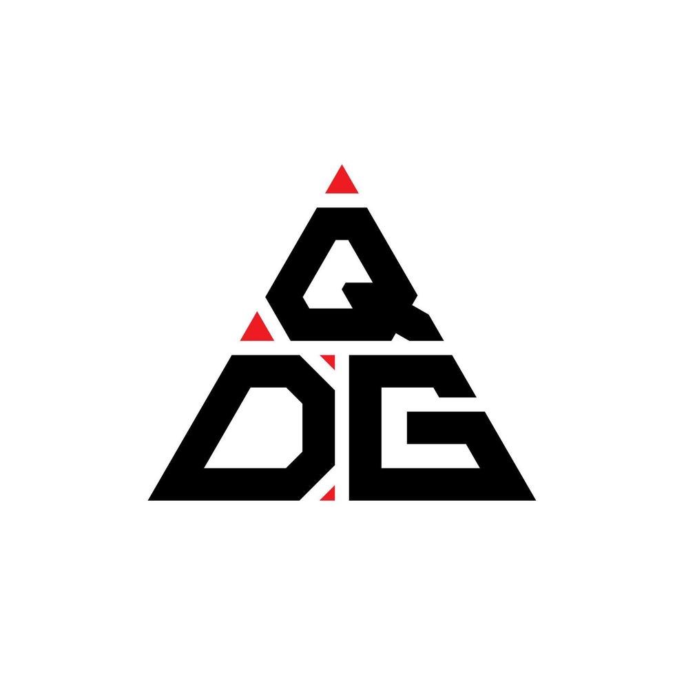 qdg triangel bokstavslogotypdesign med triangelform. qdg triangel logotyp design monogram. qdg triangel vektor logotyp mall med röd färg. qdg triangulär logotyp enkel, elegant och lyxig logotyp.