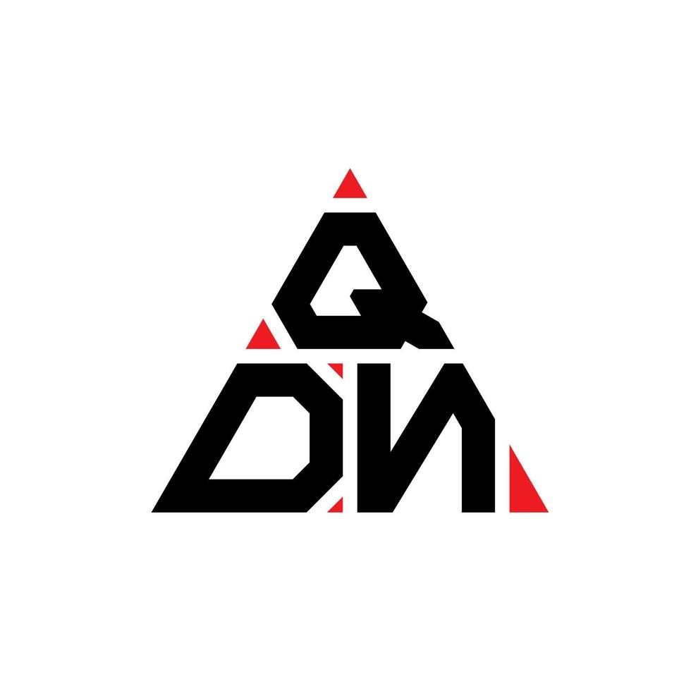 Qdn-Dreieck-Buchstaben-Logo-Design mit Dreiecksform. qdn-Dreieck-Logo-Design-Monogramm. qdn-Dreieck-Vektor-Logo-Vorlage mit roter Farbe. qdn dreieckiges Logo einfaches, elegantes und luxuriöses Logo. vektor
