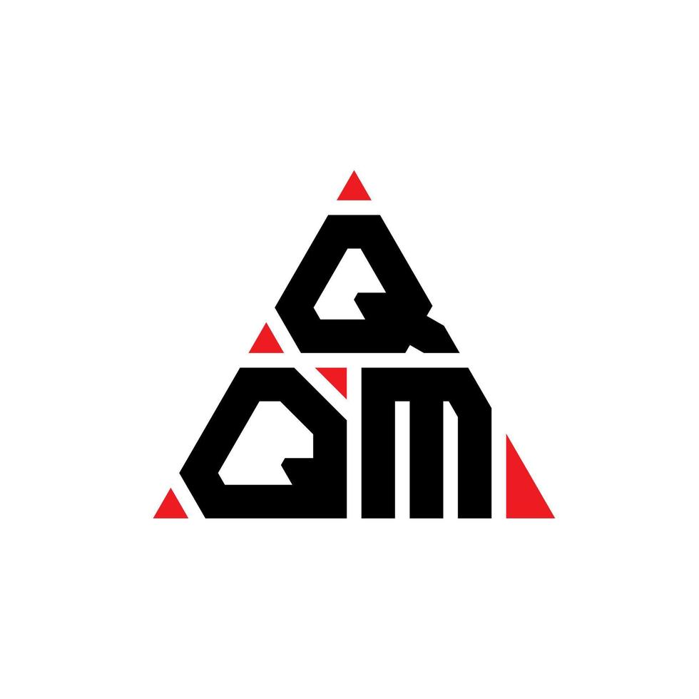 qqm Dreiecksbuchstaben-Logo-Design mit Dreiecksform. qqm Dreieck-Logo-Design-Monogramm. QQM-Dreieck-Vektor-Logo-Vorlage mit roter Farbe. qqm dreieckiges Logo einfaches, elegantes und luxuriöses Logo. vektor