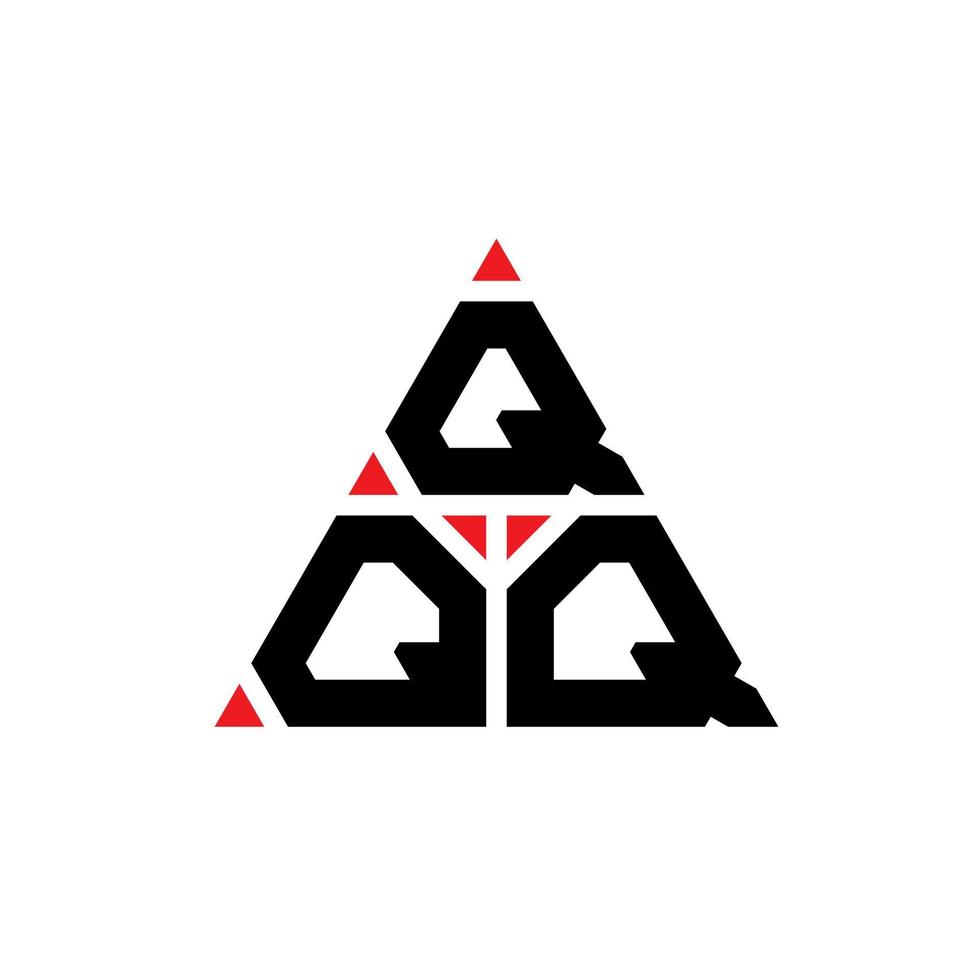 qqq triangel bokstavslogotypdesign med triangelform. qqq triangel logotyp design monogram. qqq triangel vektor logotyp mall med röd färg. qqq triangulär logotyp enkel, elegant och lyxig logotyp.