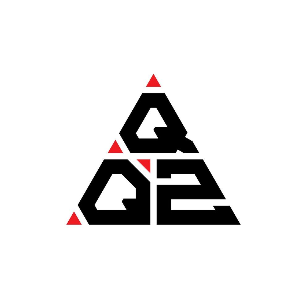 qqz-Dreieck-Buchstaben-Logo-Design mit Dreiecksform. qqz-Dreieck-Logo-Design-Monogramm. qqz-Dreieck-Vektor-Logo-Vorlage mit roter Farbe. qqz dreieckiges Logo einfaches, elegantes und luxuriöses Logo. vektor