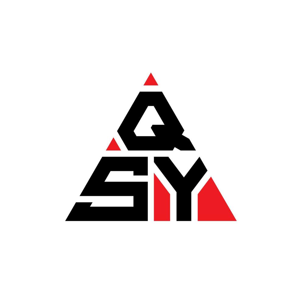 QSY-Dreieck-Buchstaben-Logo-Design mit Dreiecksform. Qsy-Dreieck-Logo-Design-Monogramm. qsy-Dreieck-Vektor-Logo-Vorlage mit roter Farbe. qsy dreieckiges Logo einfaches, elegantes und luxuriöses Logo. vektor