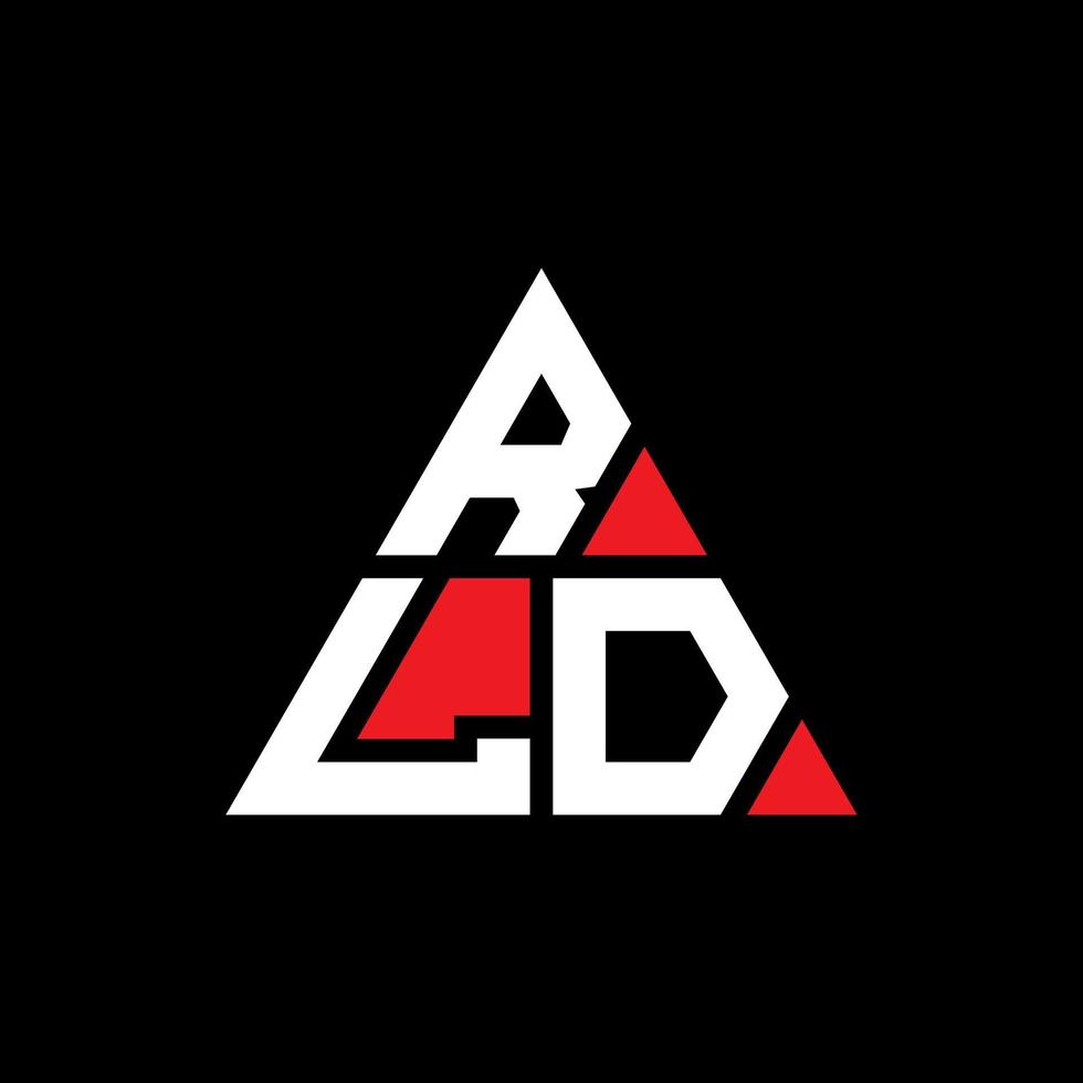rld-Dreieck-Buchstaben-Logo-Design mit Dreiecksform. rld-Dreieck-Logo-Design-Monogramm. rld-Dreieck-Vektor-Logo-Vorlage mit roter Farbe. rld dreieckiges logo einfaches, elegantes und luxuriöses logo. vektor