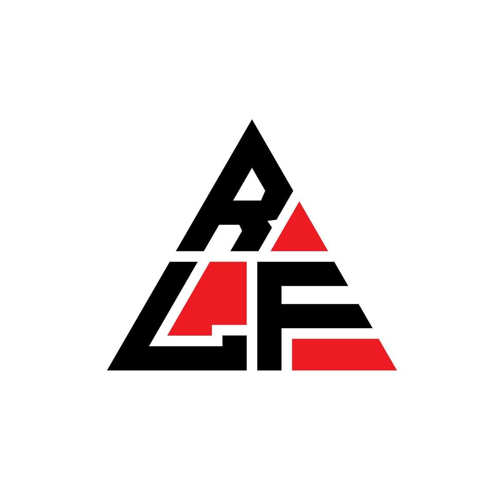 rlf-Dreieck-Buchstaben-Logo-Design mit Dreiecksform. Rlf-Dreieck-Logo-Design-Monogramm. Rlf-Dreieck-Vektor-Logo-Vorlage mit roter Farbe. rlf dreieckiges Logo einfaches, elegantes und luxuriöses Logo. vektor