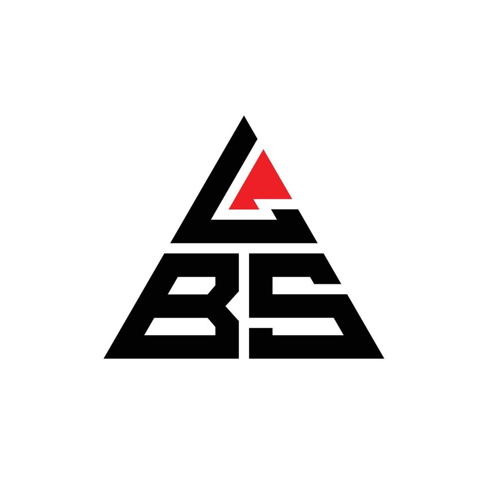 lbs Dreiecksbuchstaben-Logo-Design mit Dreiecksform. lbs-Dreieck-Logo-Design-Monogramm. lbs-Dreieck-Vektor-Logo-Vorlage mit roter Farbe. lbs dreieckiges Logo einfaches, elegantes und luxuriöses Logo. vektor