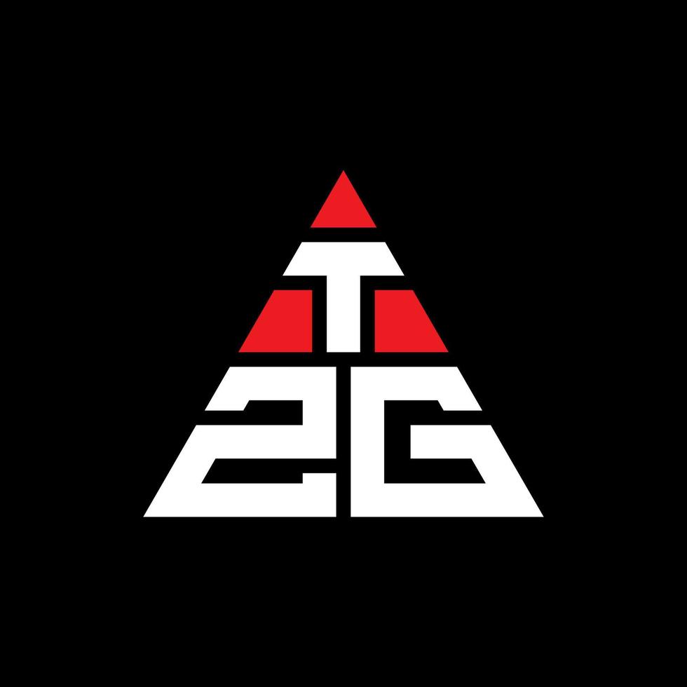 tzg-Dreieck-Buchstaben-Logo-Design mit Dreiecksform. tzg-Dreieck-Logo-Design-Monogramm. tzg-Dreieck-Vektor-Logo-Vorlage mit roter Farbe. tzg dreieckiges Logo einfaches, elegantes und luxuriöses Logo. vektor