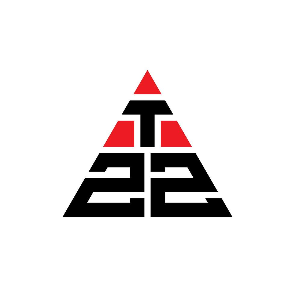 tzz-Dreieck-Buchstaben-Logo-Design mit Dreiecksform. tzz-Dreieck-Logo-Design-Monogramm. tzz-Dreieck-Vektor-Logo-Vorlage mit roter Farbe. tzz dreieckiges Logo einfaches, elegantes und luxuriöses Logo. vektor