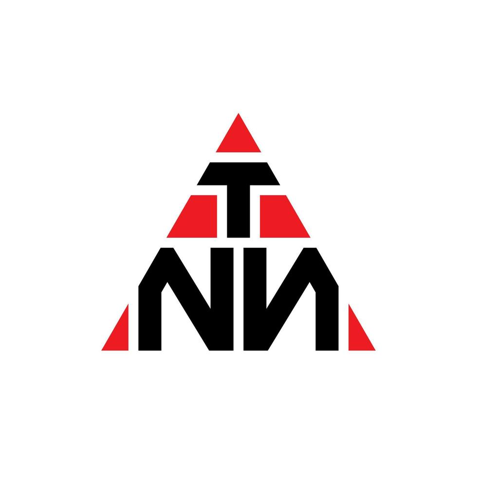 tnn Dreiecksbuchstaben-Logo-Design mit Dreiecksform. tnn-Dreieck-Logo-Design-Monogramm. tnn-Dreieck-Vektor-Logo-Vorlage mit roter Farbe. tnn dreieckiges Logo einfaches, elegantes und luxuriöses Logo. vektor
