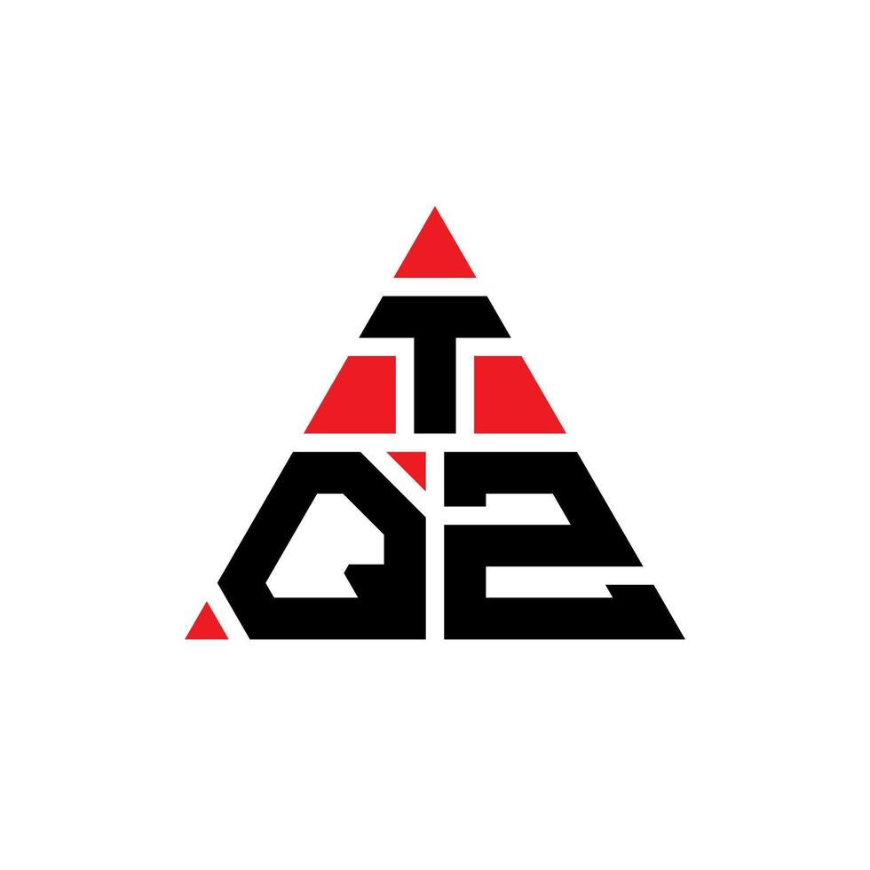tqz triangel bokstavslogotypdesign med triangelform. tqz triangel logotyp design monogram. tqz triangel vektor logotyp mall med röd färg. tqz triangulär logotyp enkel, elegant och lyxig logotyp.
