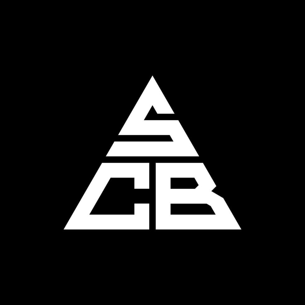 scb-Dreieck-Buchstaben-Logo-Design mit Dreiecksform. Scb-Dreieck-Logo-Design-Monogramm. Scb-Dreieck-Vektor-Logo-Vorlage mit roter Farbe. scb dreieckiges logo einfaches, elegantes und luxuriöses logo. vektor