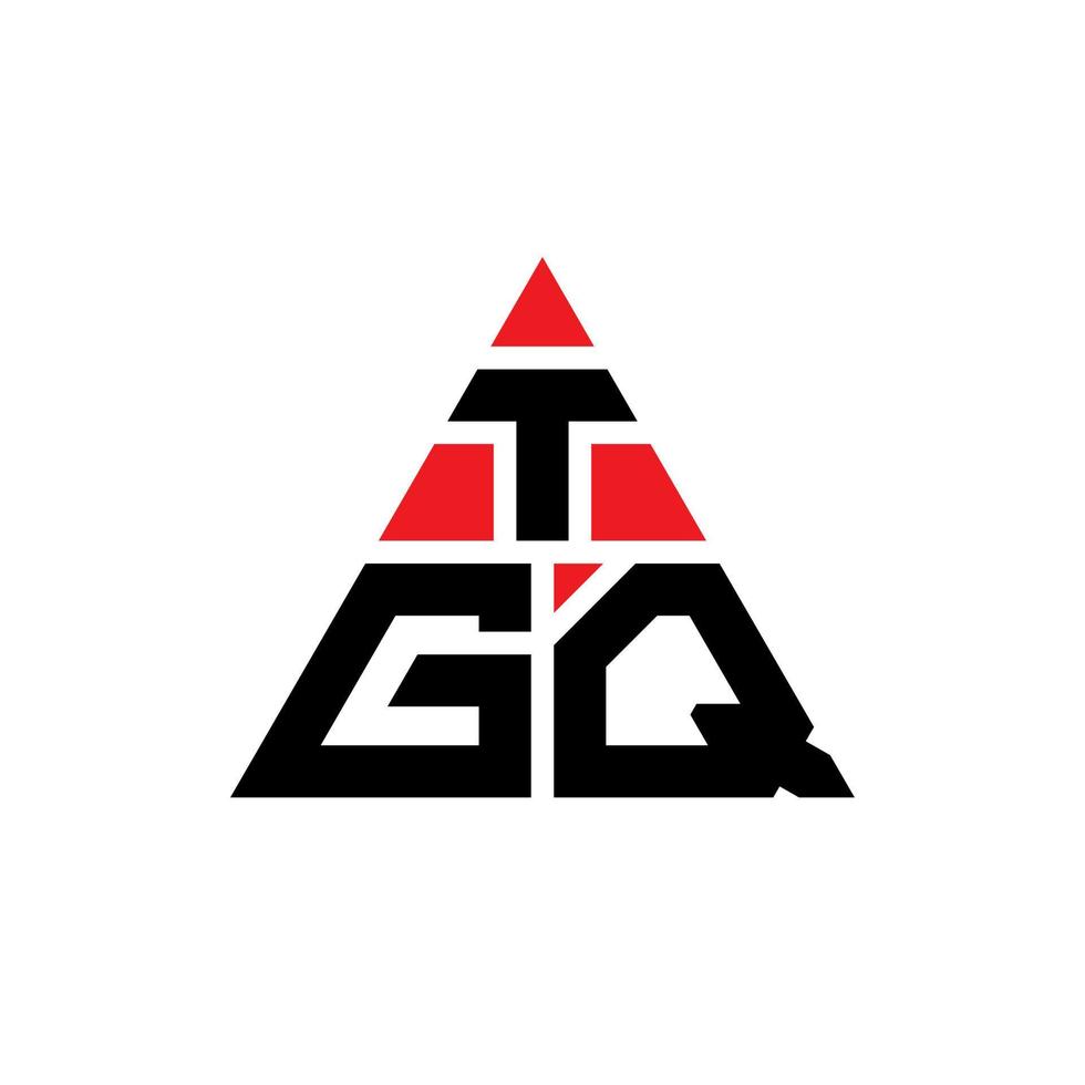 tgq-Dreieck-Buchstaben-Logo-Design mit Dreiecksform. TGQ-Dreieck-Logo-Design-Monogramm. TGQ-Dreieck-Vektor-Logo-Vorlage mit roter Farbe. tgq dreieckiges Logo einfaches, elegantes und luxuriöses Logo. vektor
